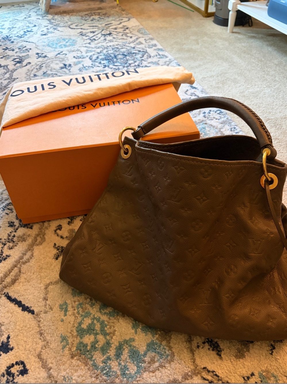 Louis Vuitton Monogram Empreinte Dark Brown Leather Artsy